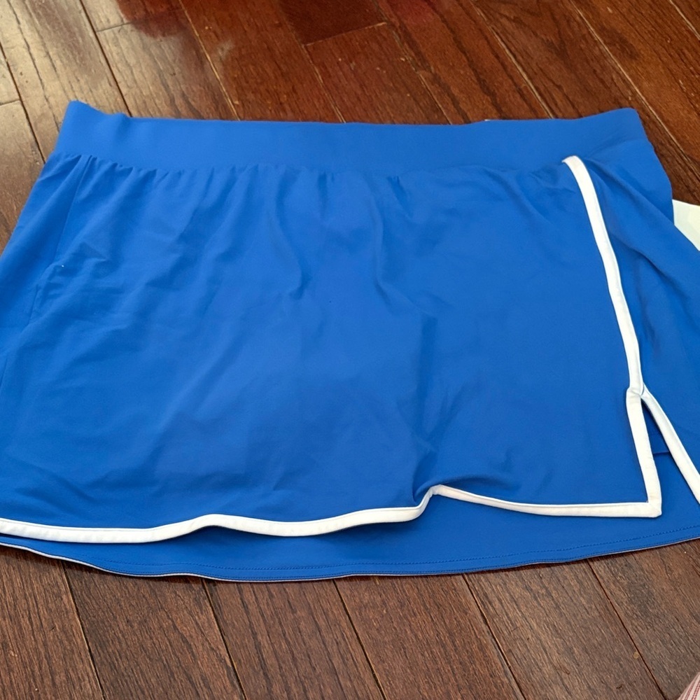 Nwt Blue Athletic Skort with White Trim